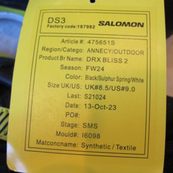 NEW NWT Salomon DRX BLISS 2 Mens 9